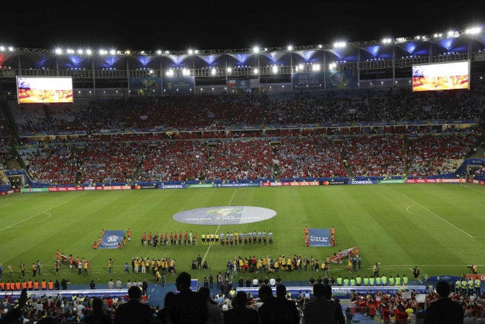 Estadio Maracaná previo al duelo entre Uruguay y Chile 