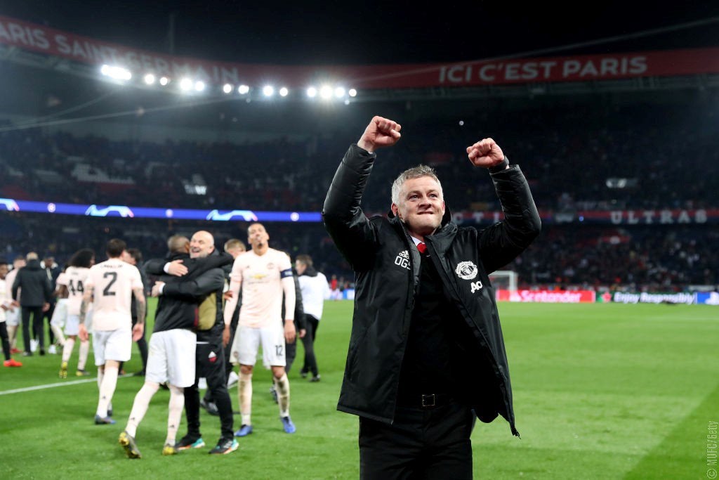 Solskjaer celebra victoria del Manchester United