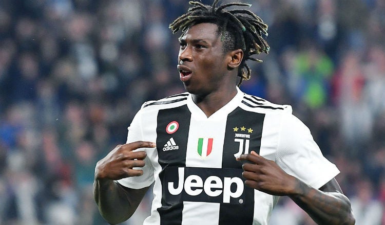 Kean, en festejo de gol con Juventus