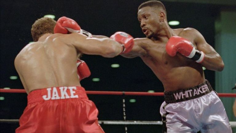 Whitaker, durante una pelea box 