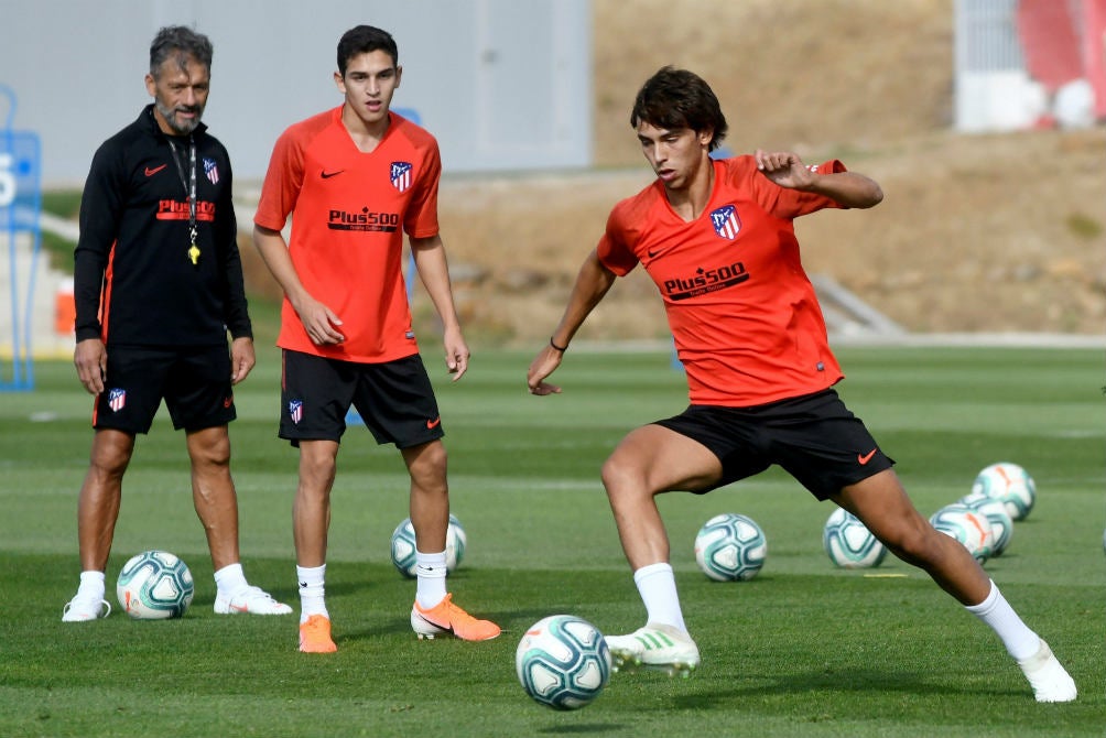 Joao Felix entrena a tope con el Atlético de Madrid