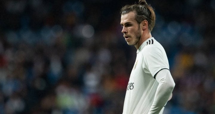 Bale, pensativo durante un juego del Real Madrid