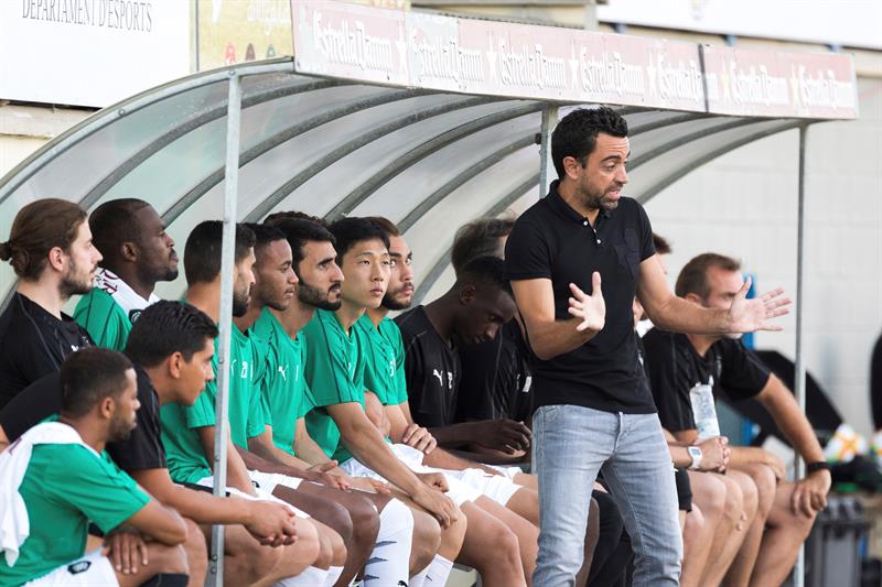 Xavi Hernández, en su debut como técnico 