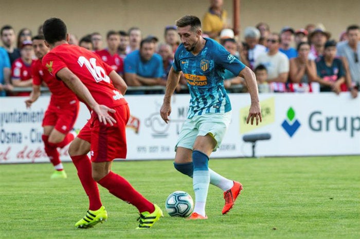 Herrera, en un partido del Atlético