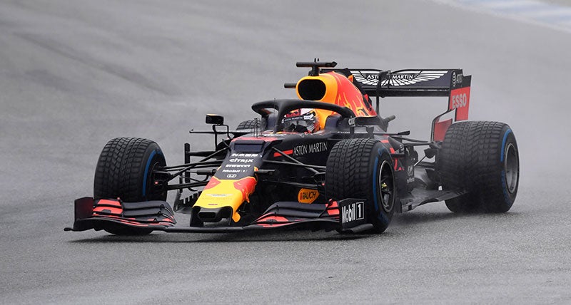 Max Verstappen en el circuito de Hockeheim