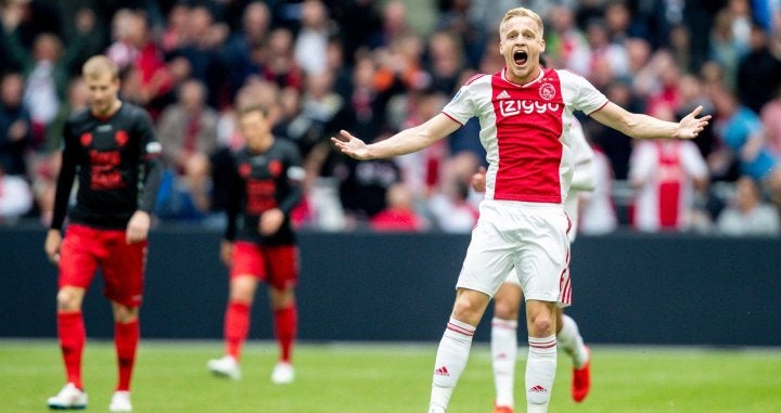 Donny van de Beek, en un juego del Ajax