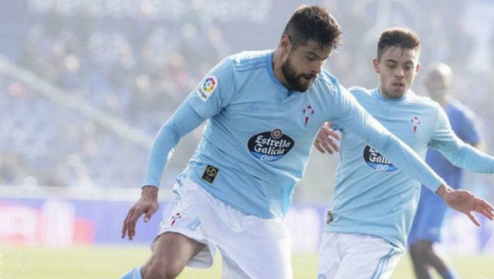 Araujo, en un partido del Celta