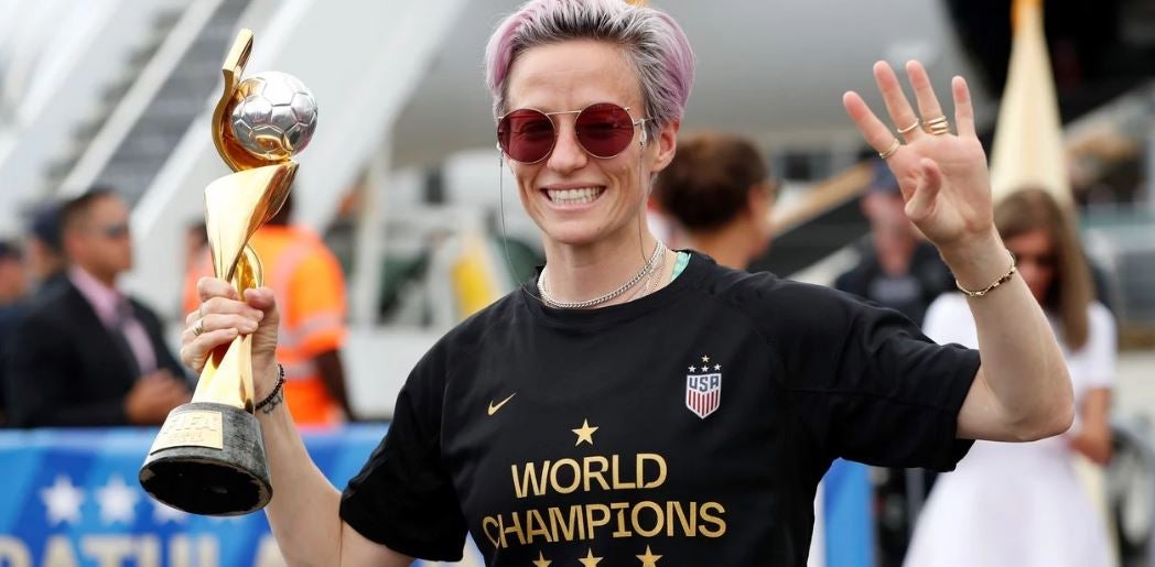 Megan Rapione, seleccionada estadounidense, celebrando el campeonato mundial