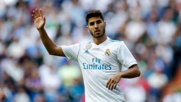 Asensio durante un encuentro con el Real Madrid