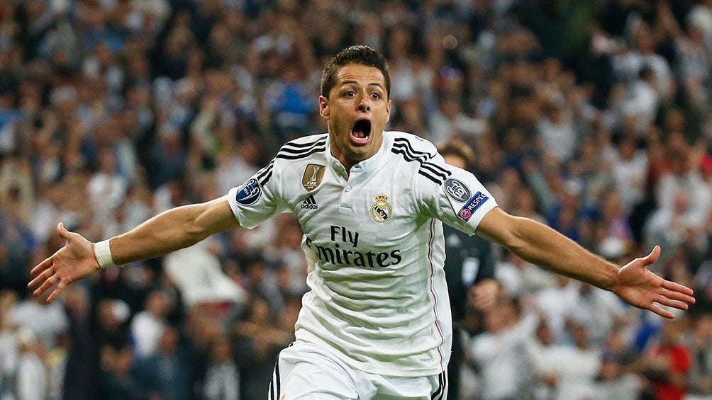 Chicharito en su etapa como jugador del Real Madrid