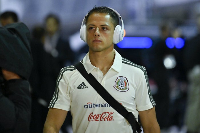 Javier Hernández, previo a un partido del Tri