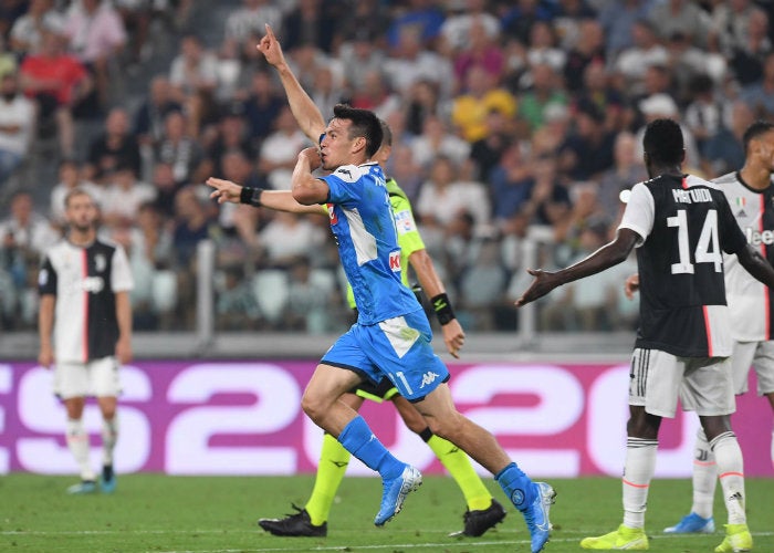 FACEBOOK SSC NAPOLI Chucky Lozano festeja gol contra Juventus