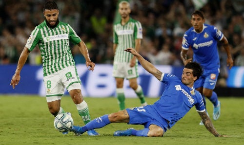 Nabil Fekir durante un juego con el Betis