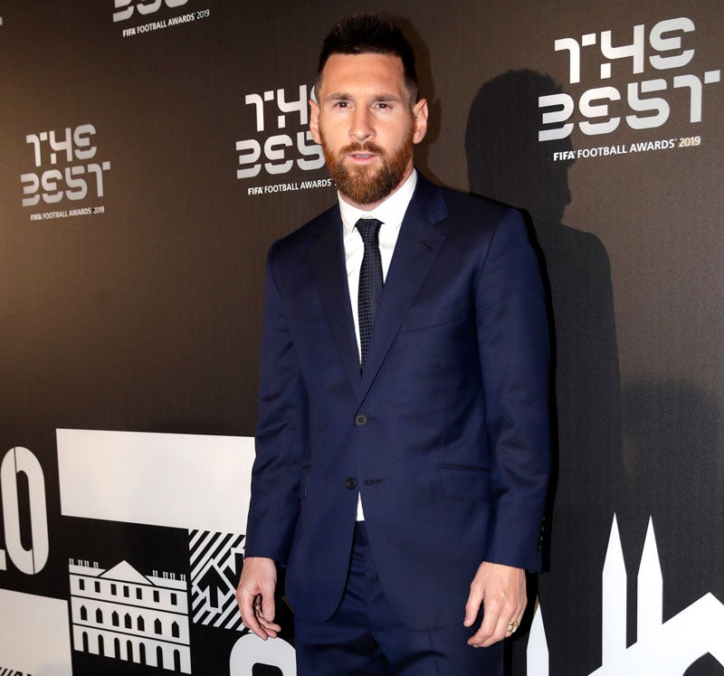 Leo Messi, en la alfombra verde de los premios The Best