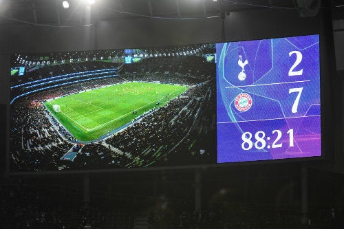 El marcador final en el estadio del Tottenham