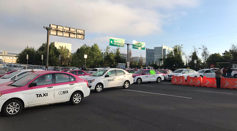 Taxistas bloqueando las vialidades de la CDMX