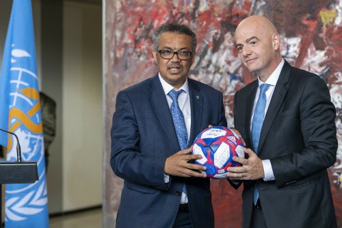 Gianni Infantino durante un evento