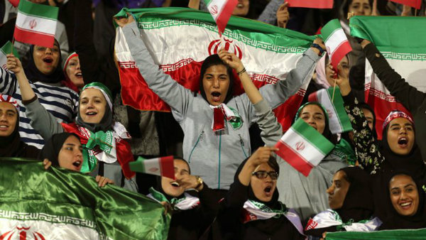 Mujeres de Irán, en un partido de futbol