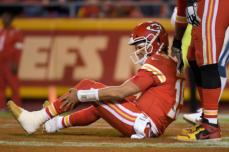 Patrick Mahomes siente una molestia en el tobillo izquierdo