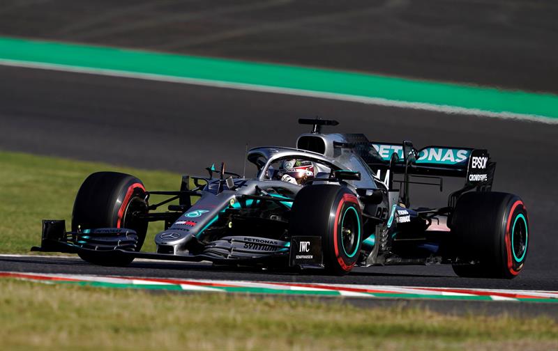 Lewis Hamilton durante el Gran Premio de Japón