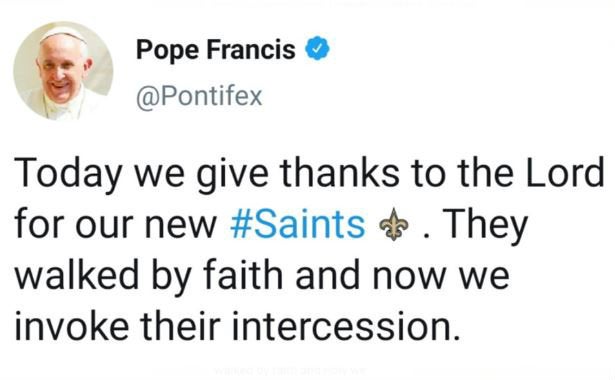 El mensaje del Papa Francisco en Twitter