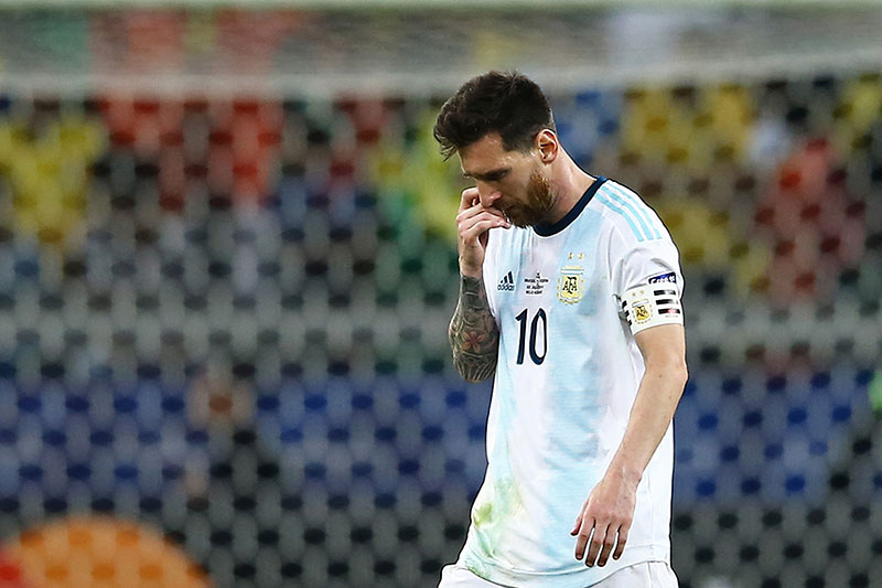 Leo Messi tras ser eliminado de la Copa América por Brasil