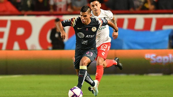 López, en el partido ante Necaxa