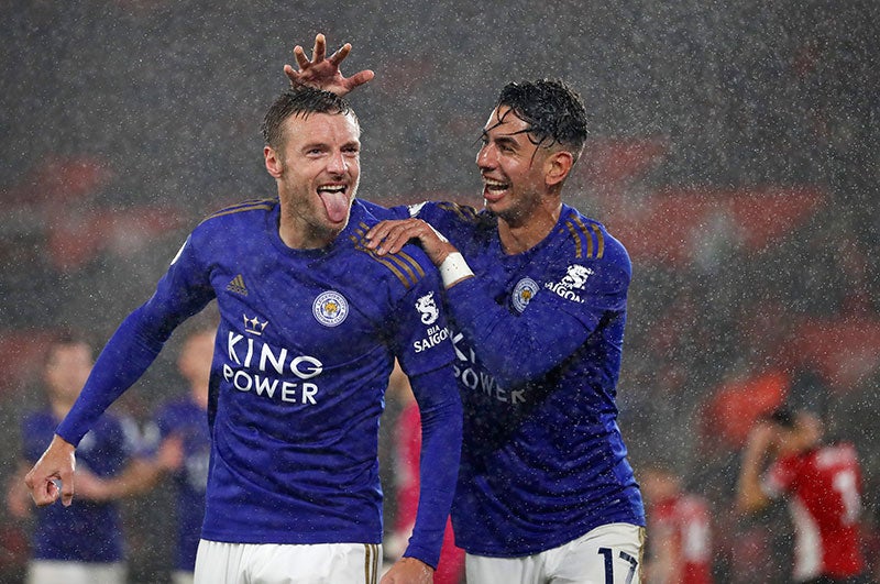 Jamie Vardy celebra un gol ante el Southampton