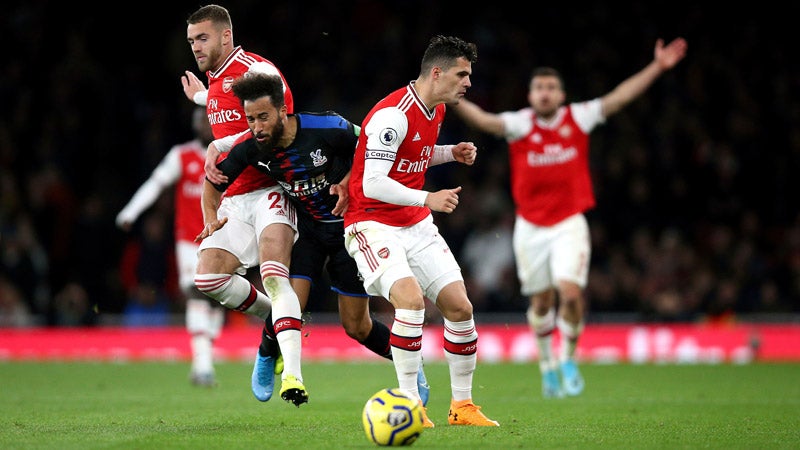 Granit Xhaka, durante un duelo con los Gunners 