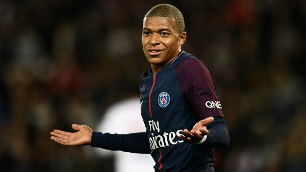 Kylian Mbappé durante un juego del PSG