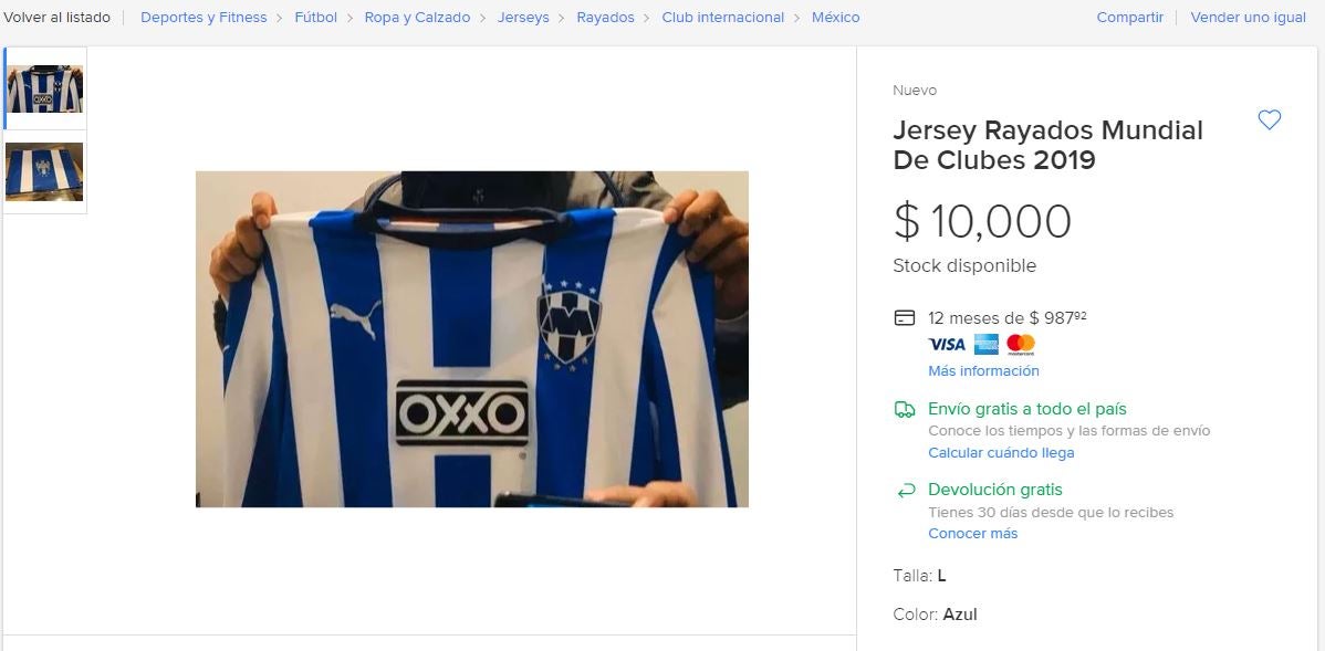 reventa del jersey especial de rayados hasta en 10 mil pesos record