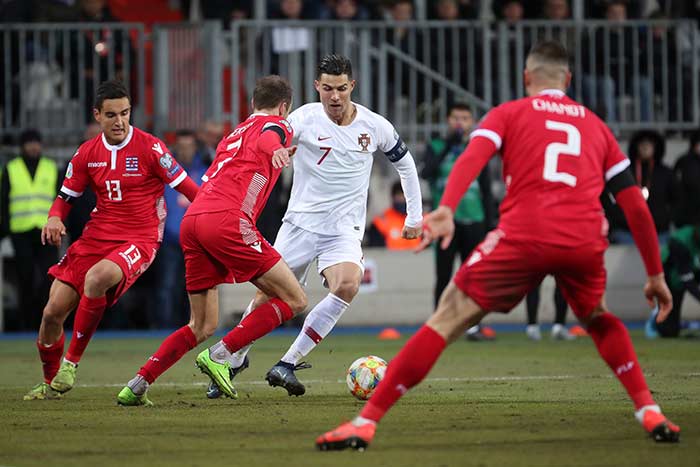 Ronaldo, en el partido ante Luxemburgo