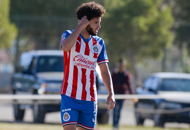 César Huerta, en un juego de la Sub 20 de Chivas