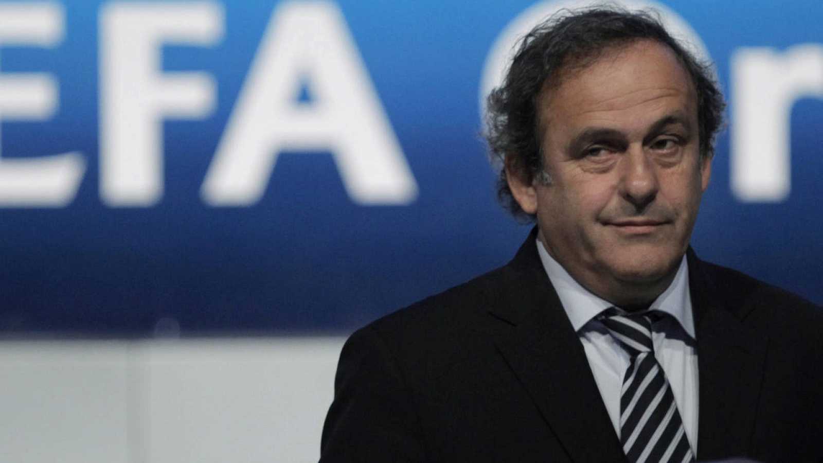 Michel Platini durante un evento de la UEFA