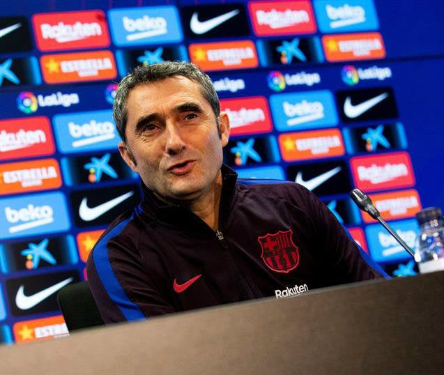 Ernesto Valverde en conferencia de prensa