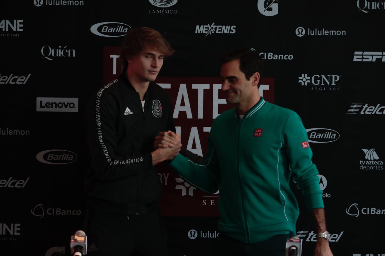 Federer y  Zverev en conferencia de prensa