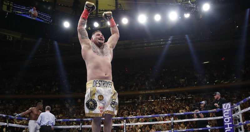 Andy Ruiz después de ganar pelea en Nueva York