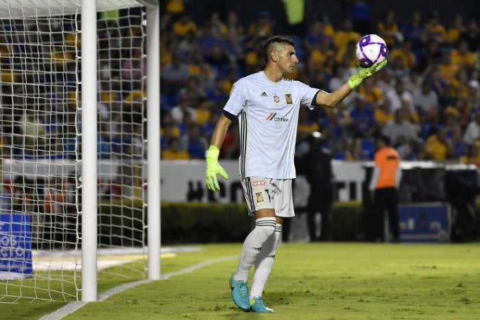 Nahuel, en un partido de Tigres