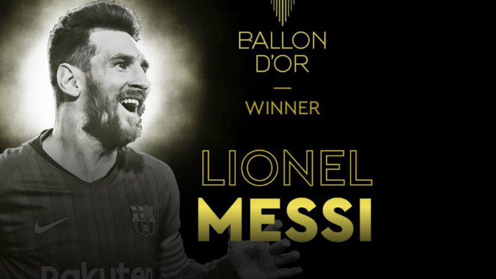 Messi, ganador de su sexto Balón de Oro