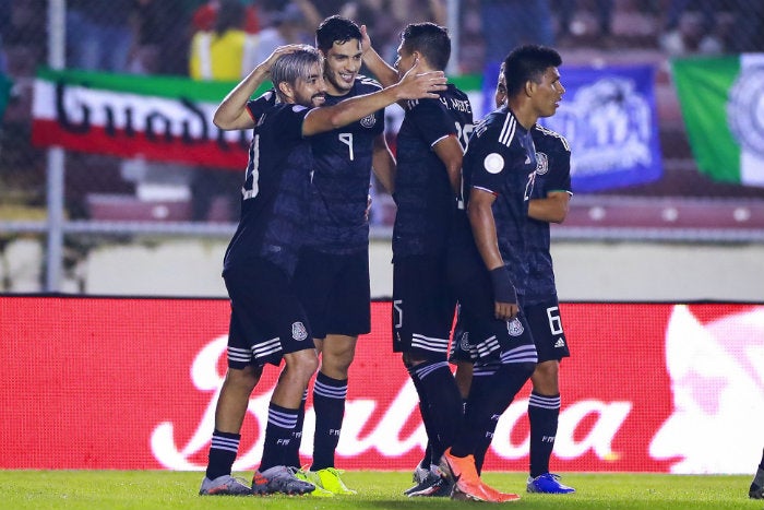 Selección festeja gol en partido