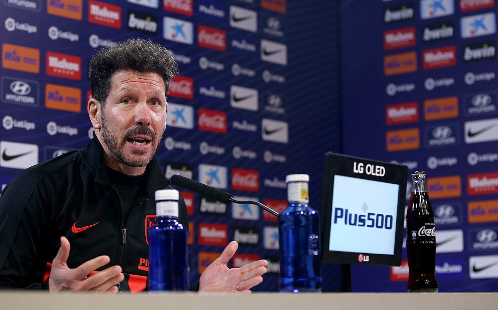 Diego Simeone en conferencia de prensa