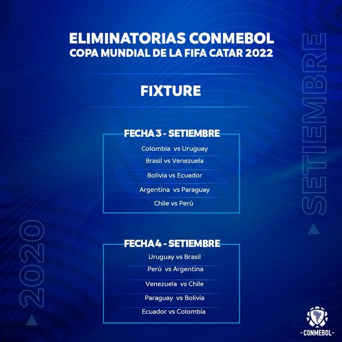 Fecha 3 y 4 de las eliminatorias de Conmebol para el Mundial