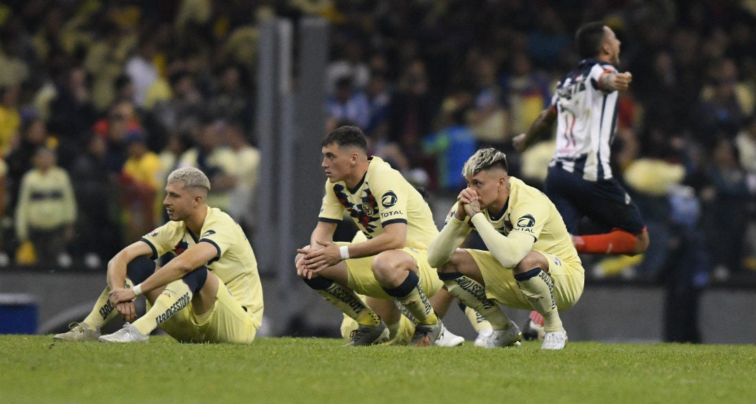 Viñas, Rodríguez y Castillo en la tanda de penaltis durante la Final ante Rayados