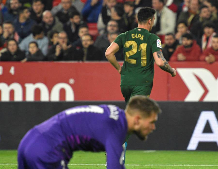 Ander Capa festeja la anotación de su gol