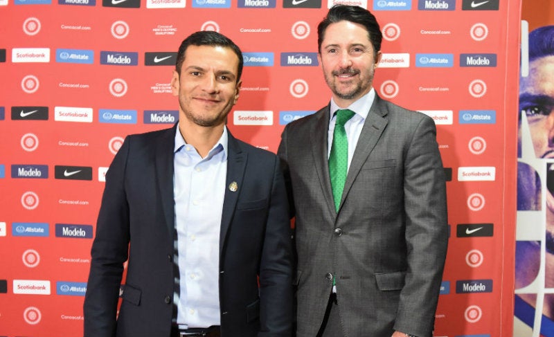 Yon de Luisa con Jaime Lozano, entrenador de la Selección Mexicana Sub 23