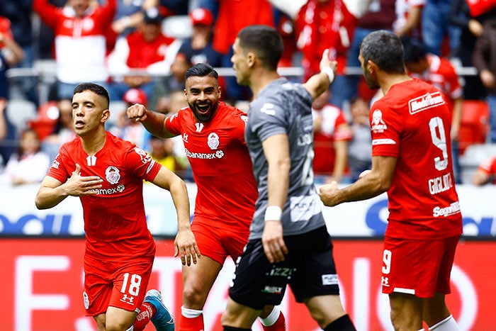 Jugadores del Toluca, en festejo