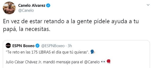 Respuesta de Canelo al reto que le lanzo el Junior