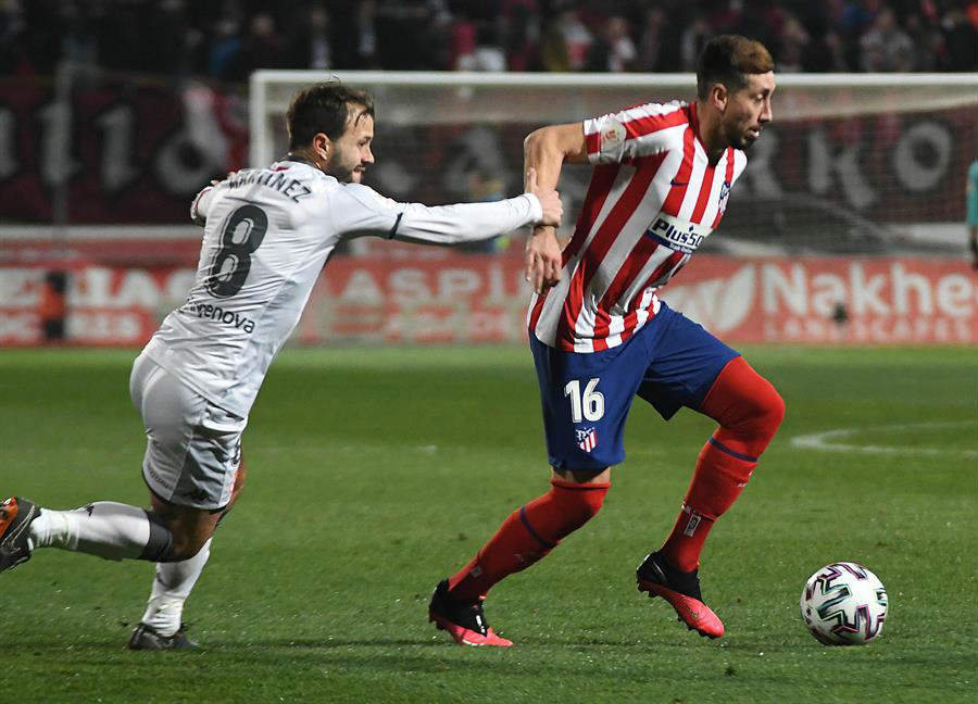 Hector Herrera en el juego ante el Cultural Leonesa 