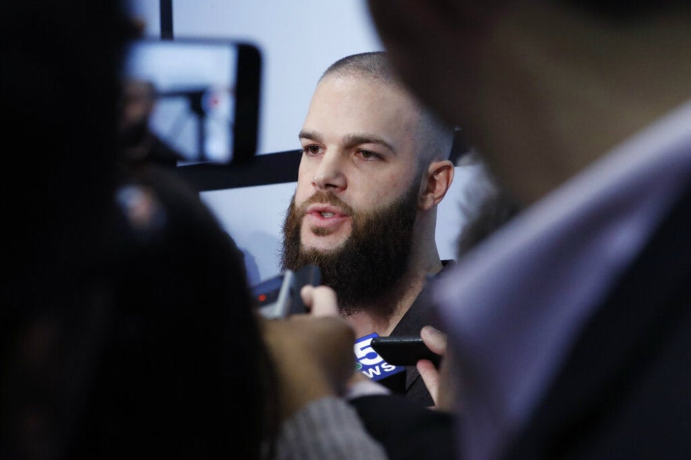 Dallas Keuchel, durante una charla con los medios