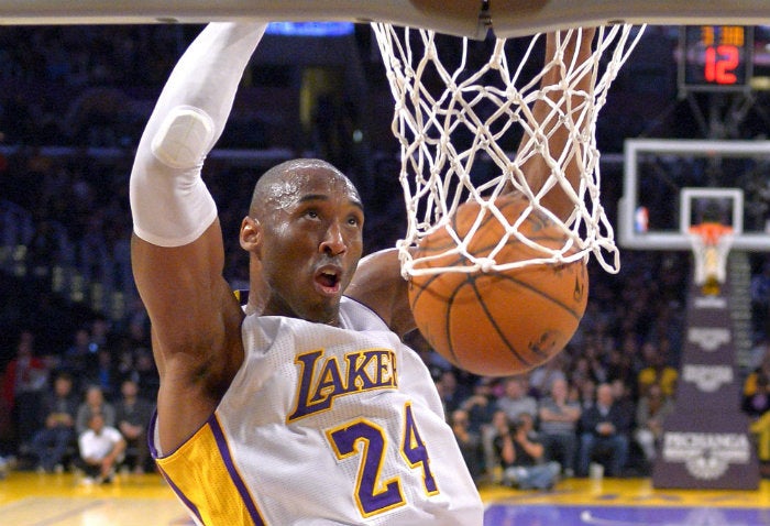Bryant, en un partido de Lakers